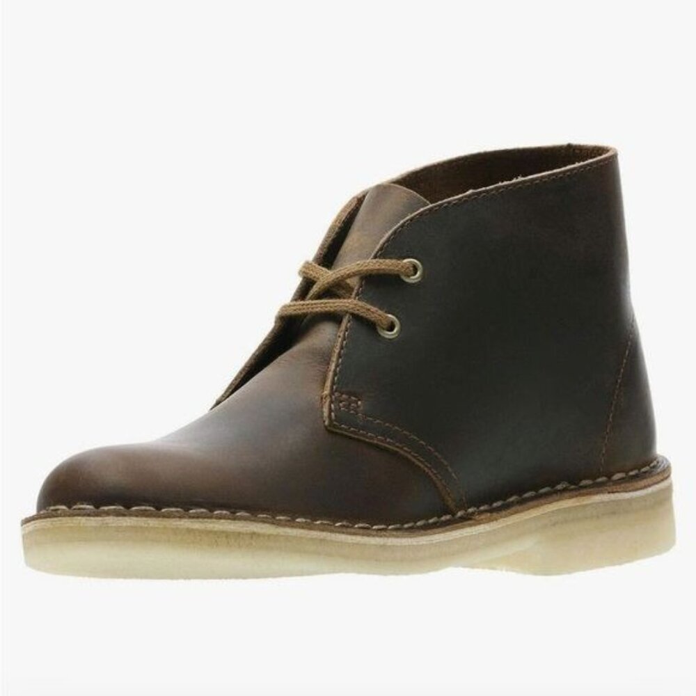 Clarks Women's Desert Boot Ankle Bootie Chocolate Brown Leather Size 7 - Picture 2 of 9